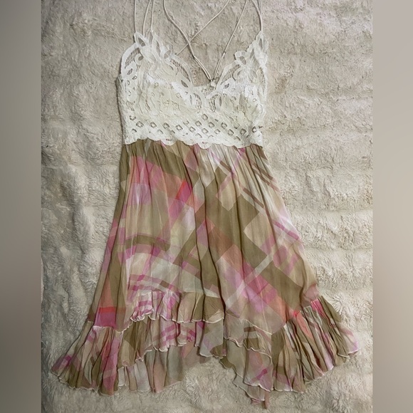 Free People Intimately Adella slip dress plaid - Picture 3 of 7